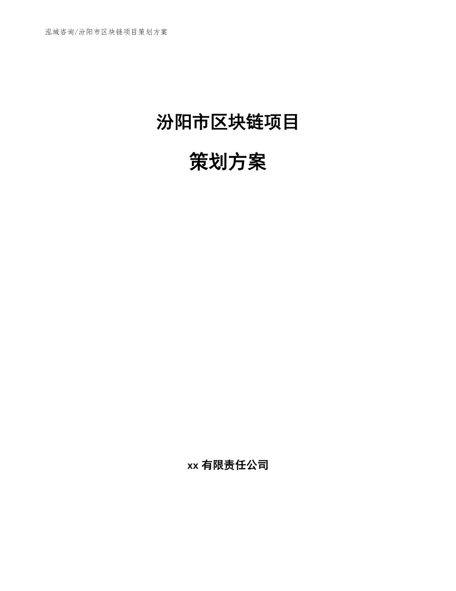 汾阳市区块链项目策划方案_第1页