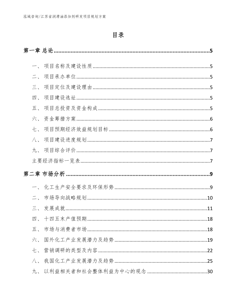 江苏省润滑油添加剂研发项目规划方案_第1页