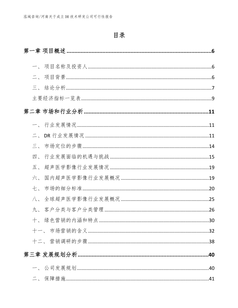 河南关于成立DR技术研发公司可行性报告_第1页