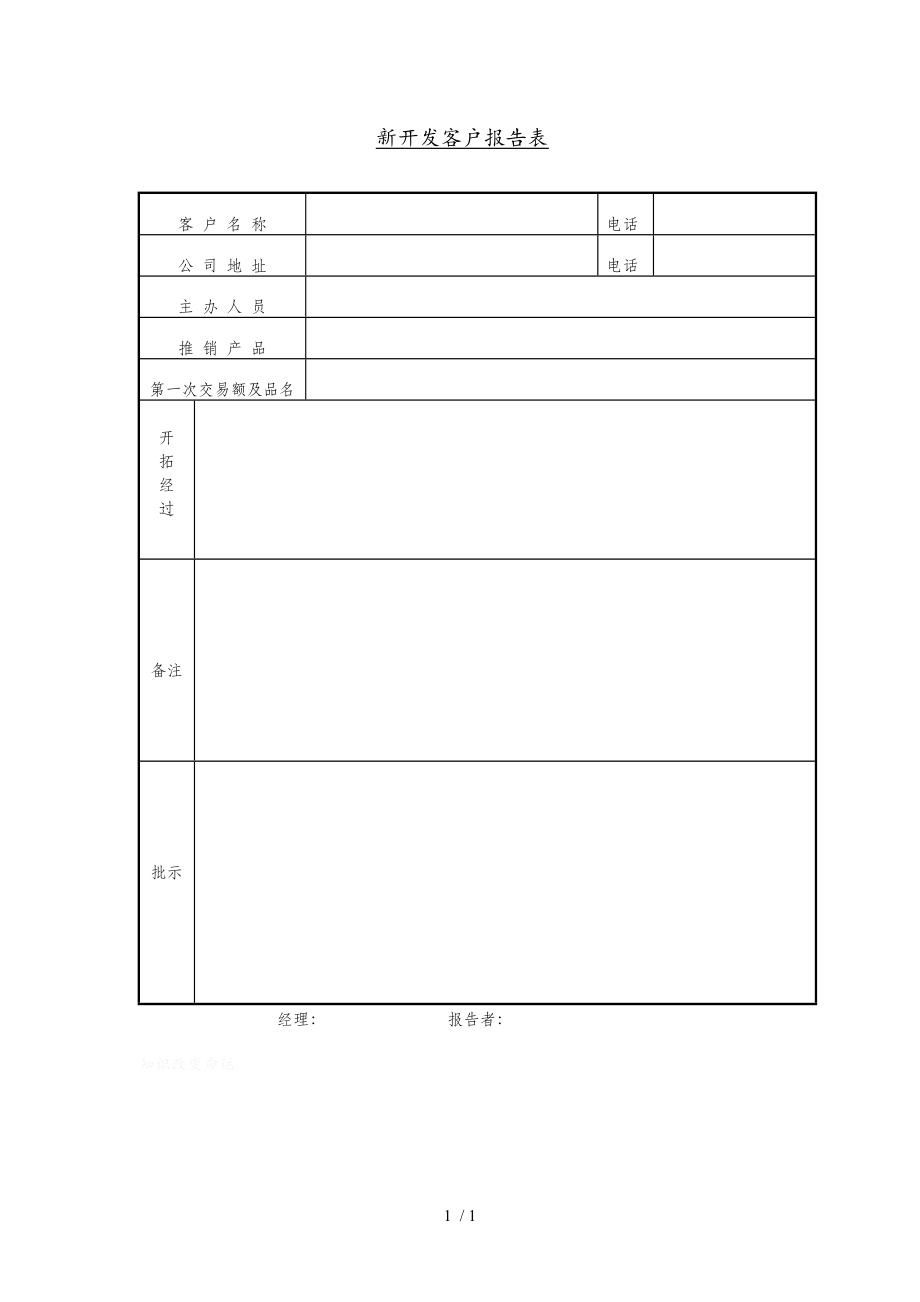 客户服务部门表格汇总(157个doc 11个xls)86_第1页