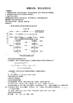 氧化还原反应复习