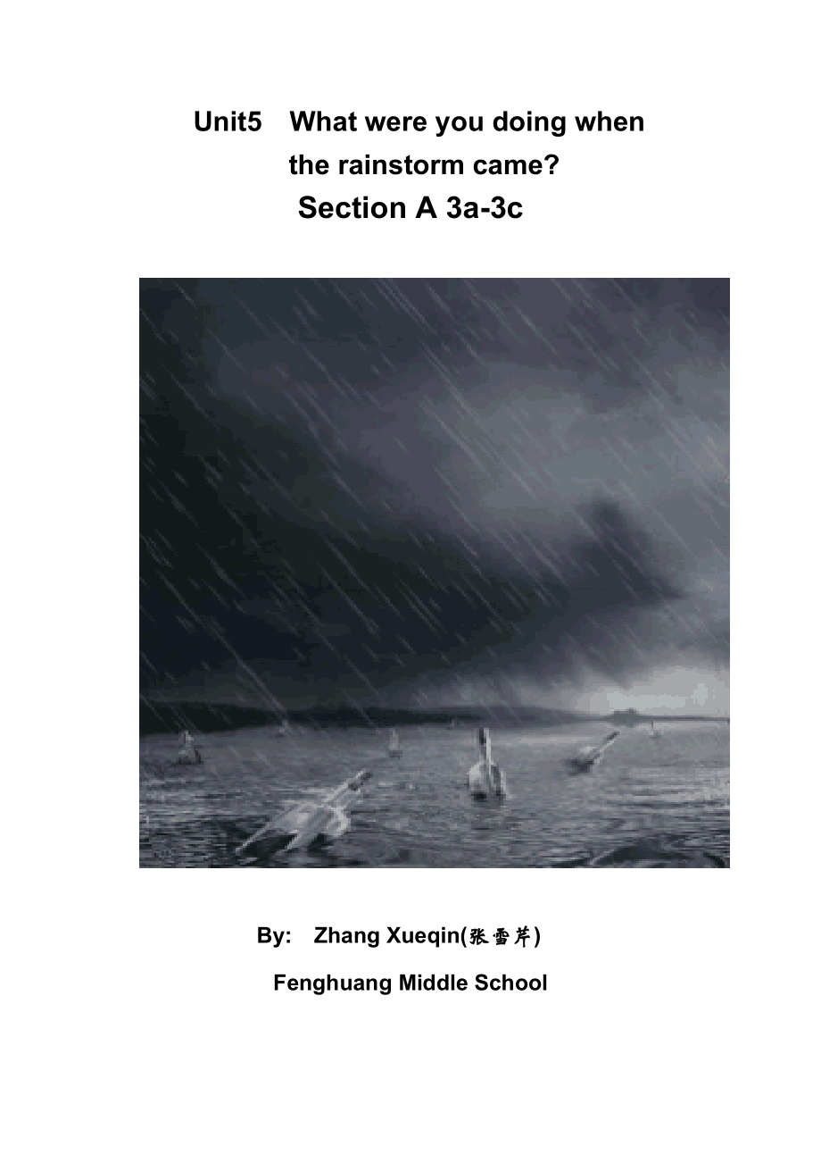 英语人教版八年级下册unit5 sectionA 3a-3c 教学设计_第1页