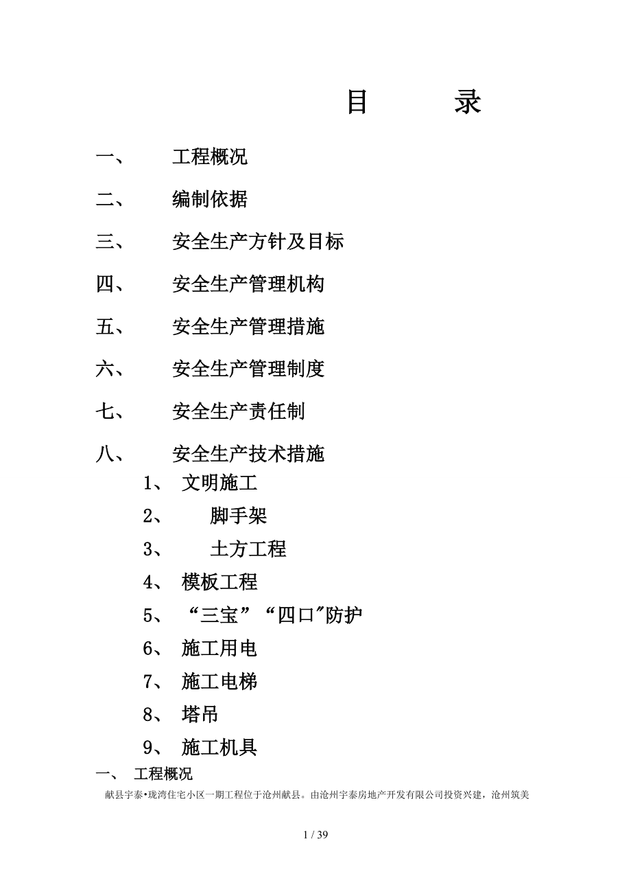 安全生产管理专项方案_第1页