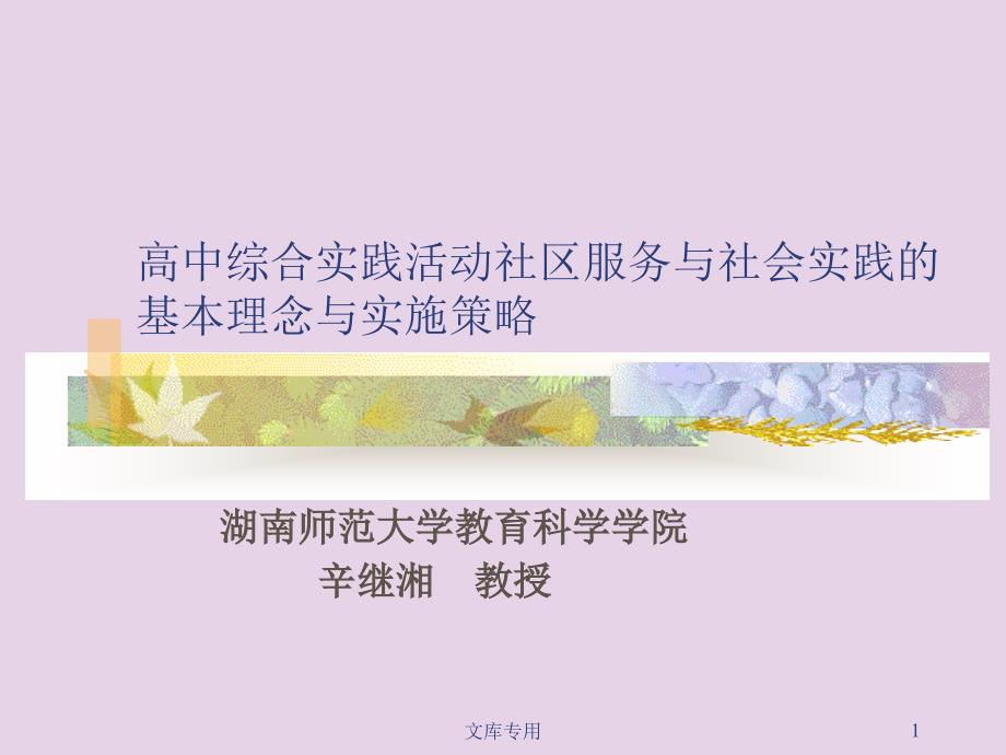 高中综合实践活动社区服务与社会实践_第1页