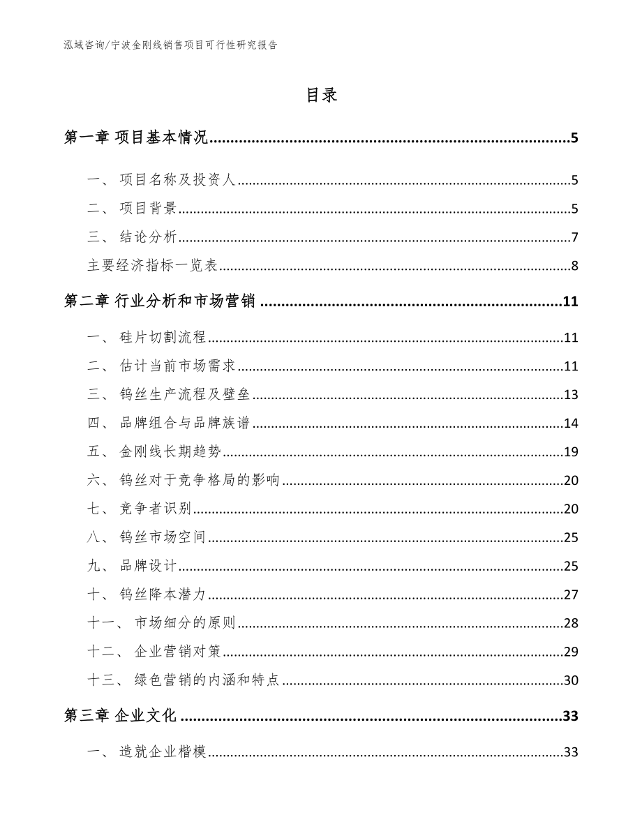 宁波金刚线销售项目可行性研究报告_第1页