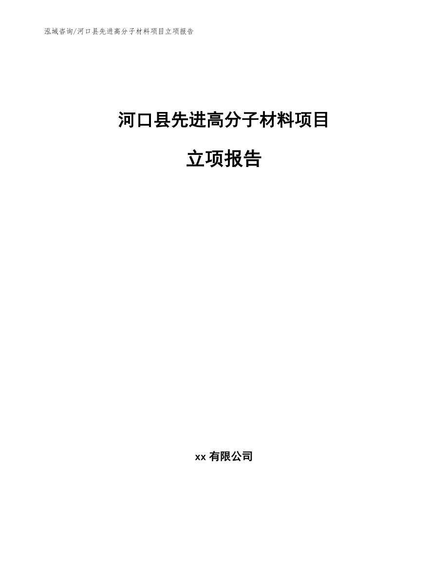 河口县先进高分子材料项目立项报告_第1页