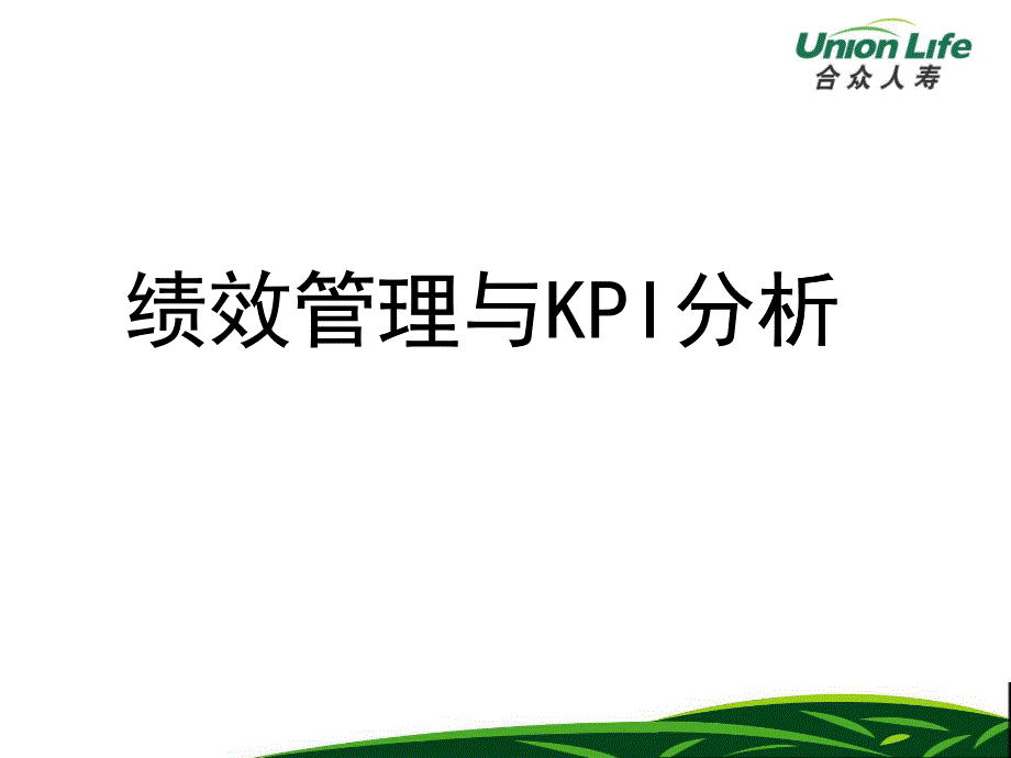 人寿公司绩效管理与KPI分析_第1页