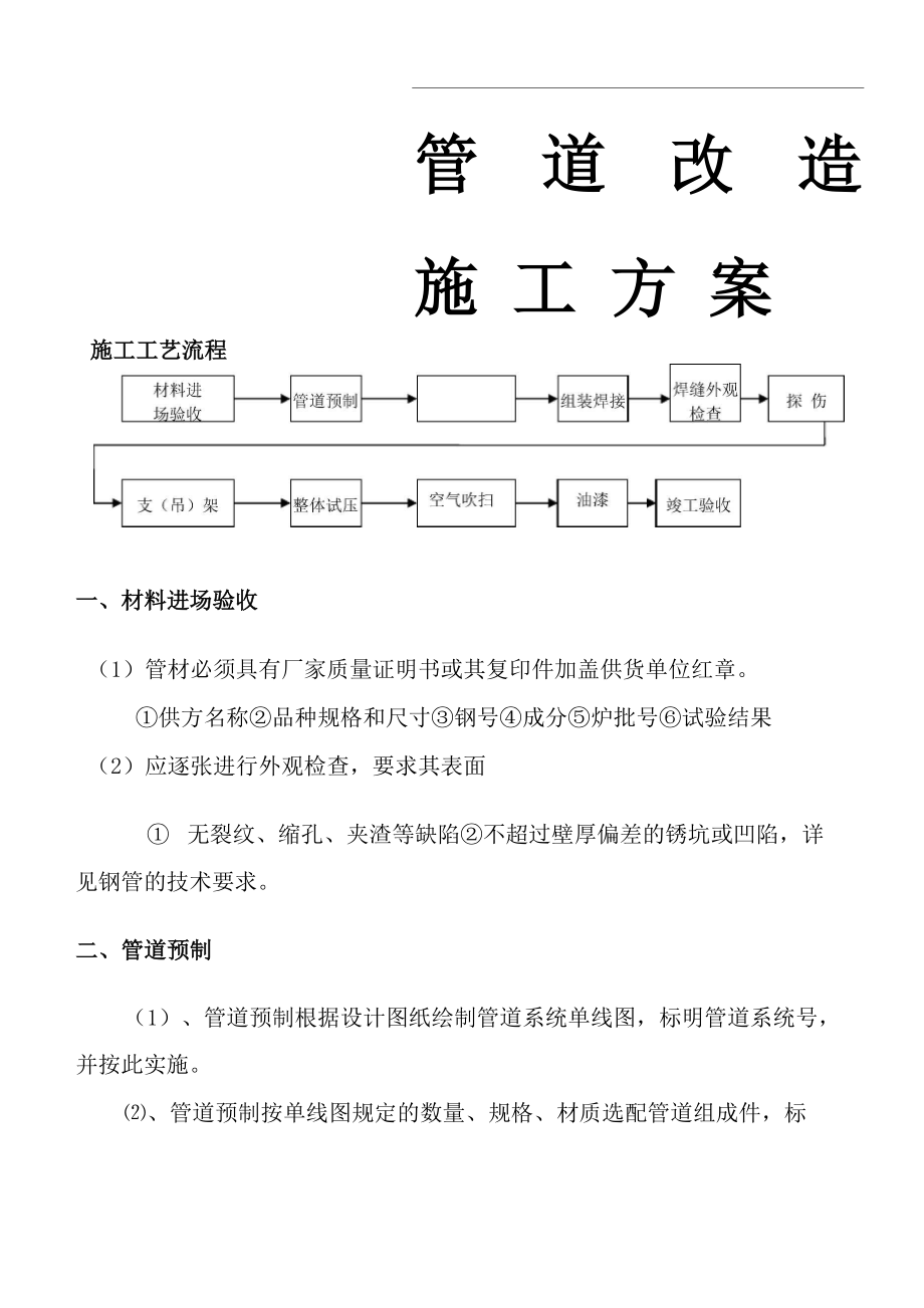 管道改造施工方案设计_第1页