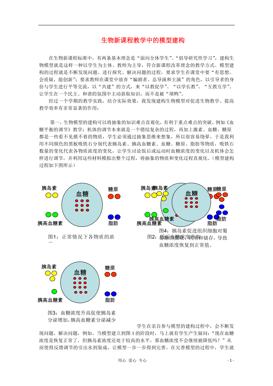 湖南省高中生物教学论文 新课改背景下的模型建构_第1页