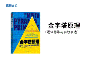 金字塔原理(PPT3)【课堂讲课】