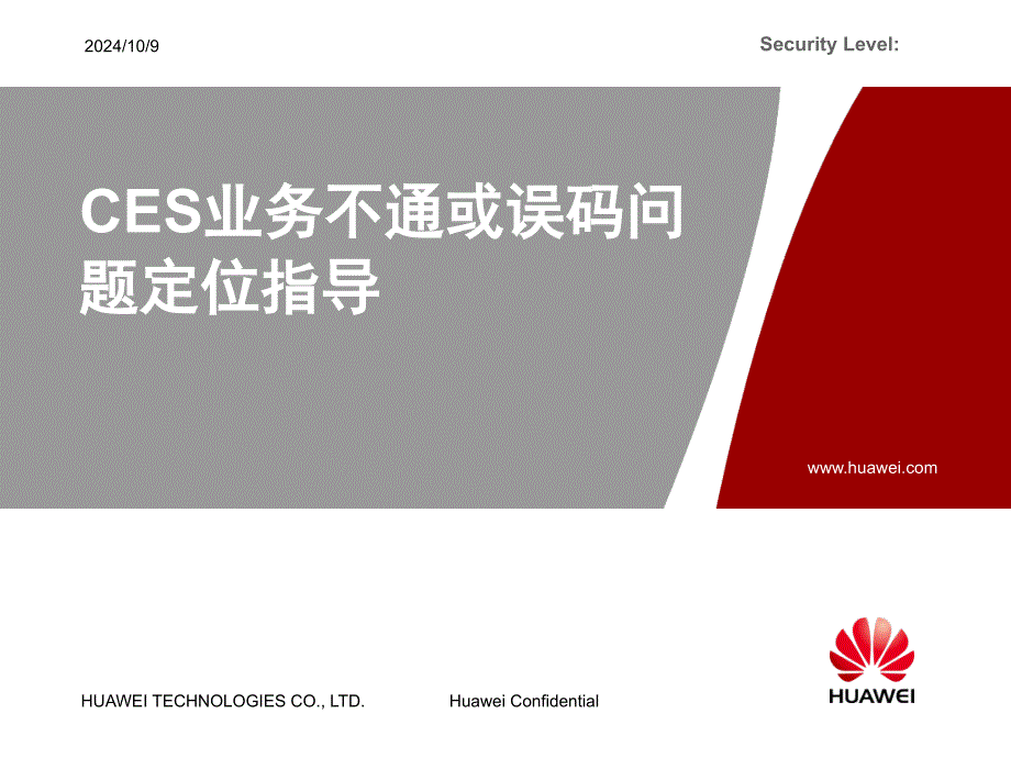 华为CES业务不通或误码问题定位指导_第1页