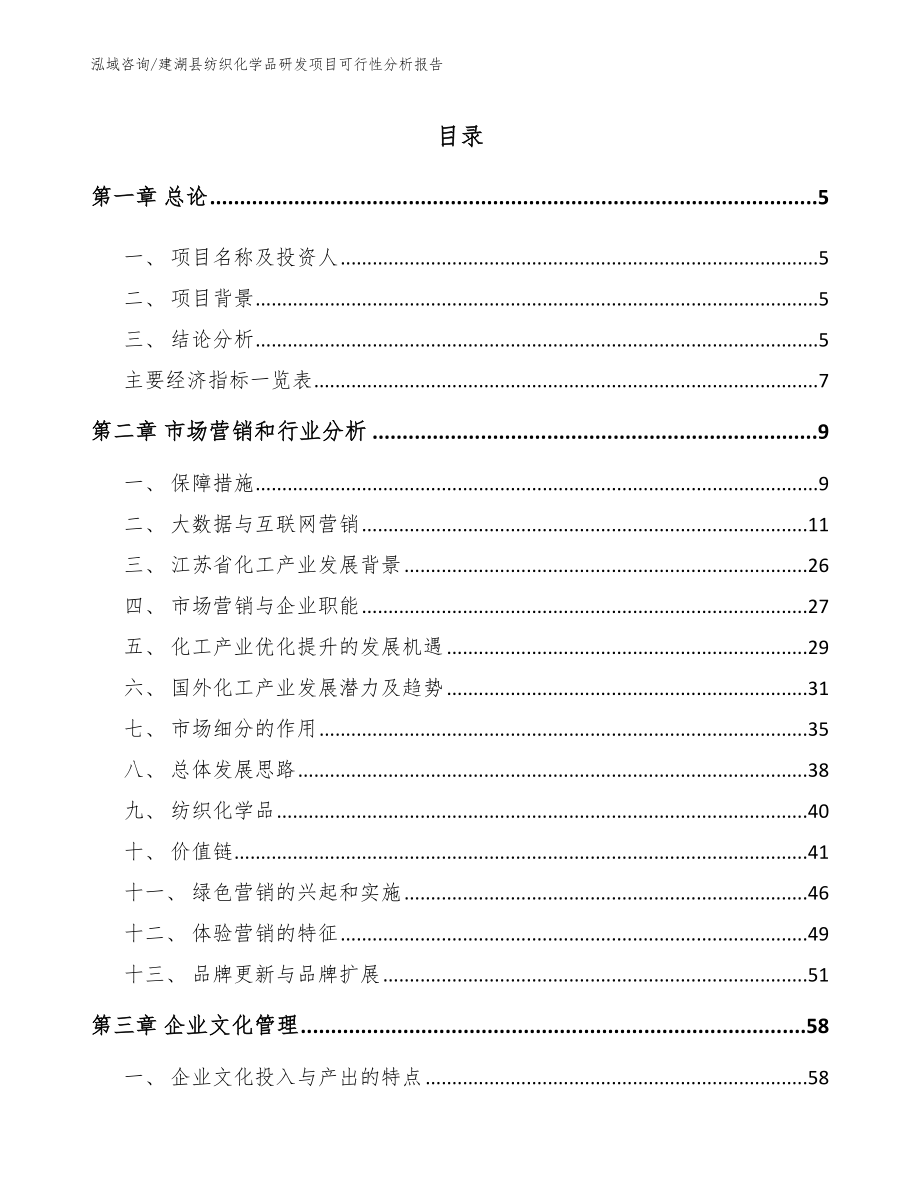 建湖县纺织化学品研发项目可行性分析报告范文参考_第1页