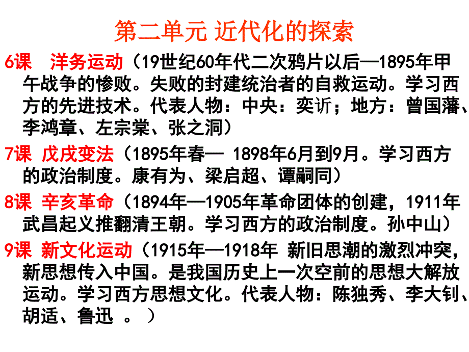 历史复习二单元6-9课_第1页