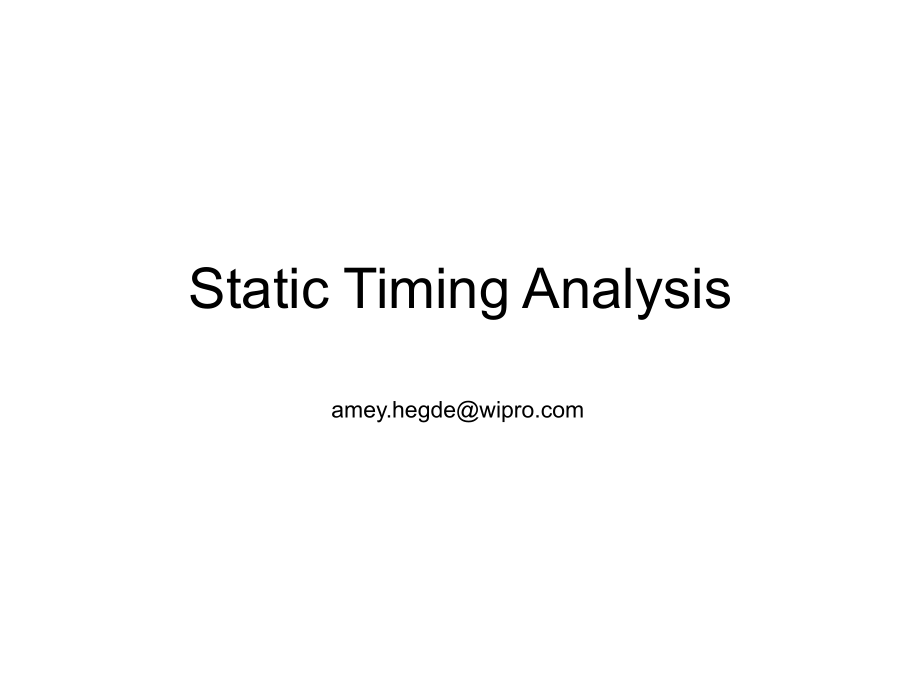 StaticTimingAnalysisSTAPPT优秀课件_第1页