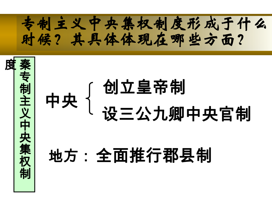 人教版高中历史必修1第1单元第3课从汉至元政治制度的演变_第1页