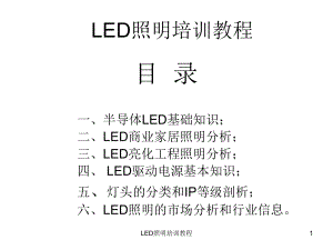 LED照明培训教程课件