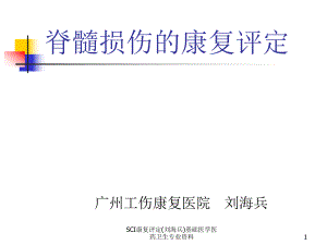 SCI康复评定刘海兵基础医学医药卫生专业资料课件
