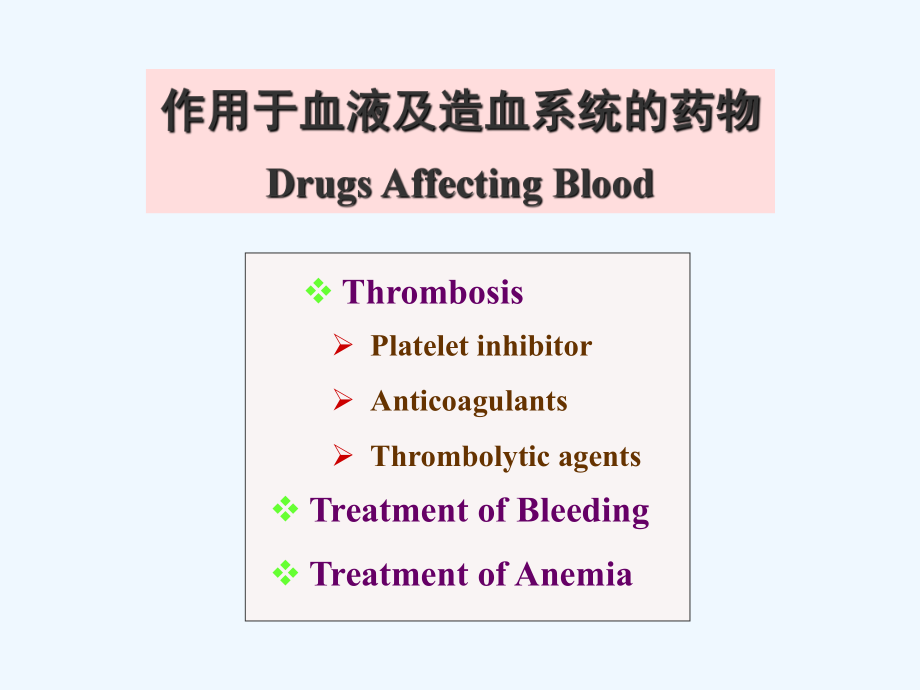 血液系统药物_第1页