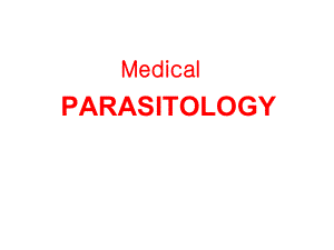 寄生虫医学课件：introduction to parasitology(12级本科双语班2012)