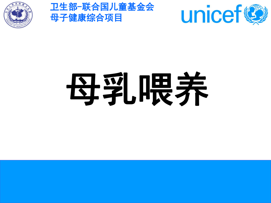 母子健康综合项目培训课件母乳喂养_第1页