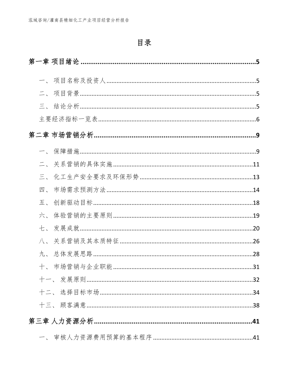 灌南县精细化工产业项目经营分析报告参考模板_第1页