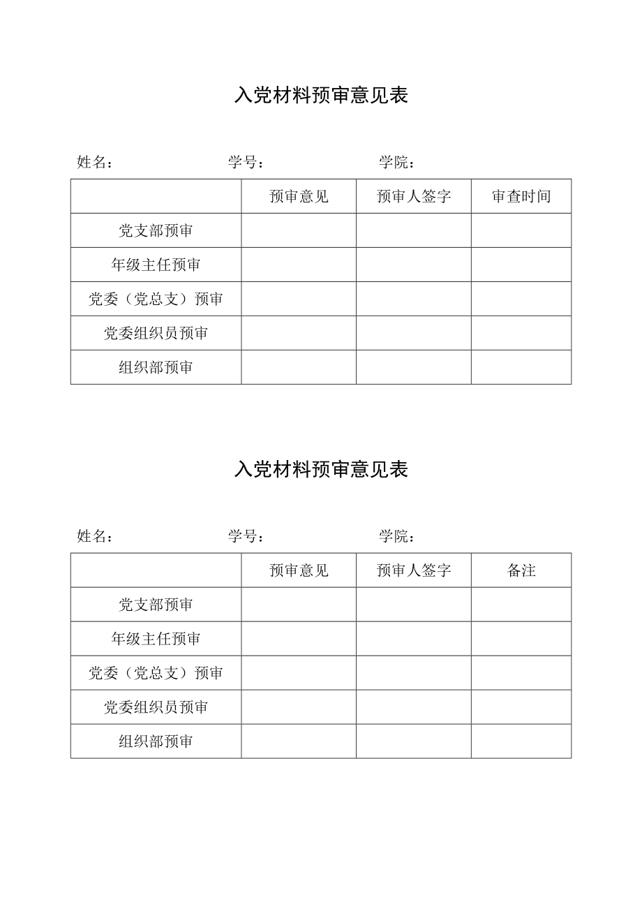 入材料预审意见表-中国民航大学_第1页