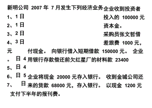 会计实训资料