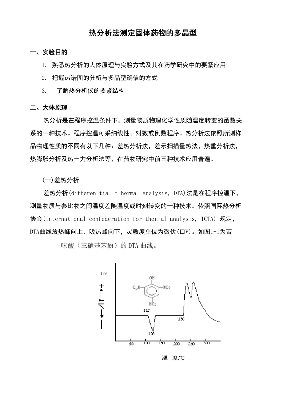 热分析法测定固体药物多晶型_第1页