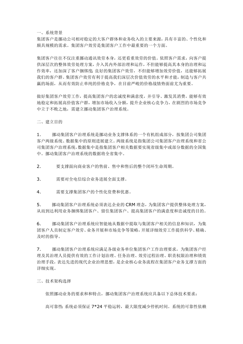 2022年中国移动集团客户关系管理系统解决方案_第1页
