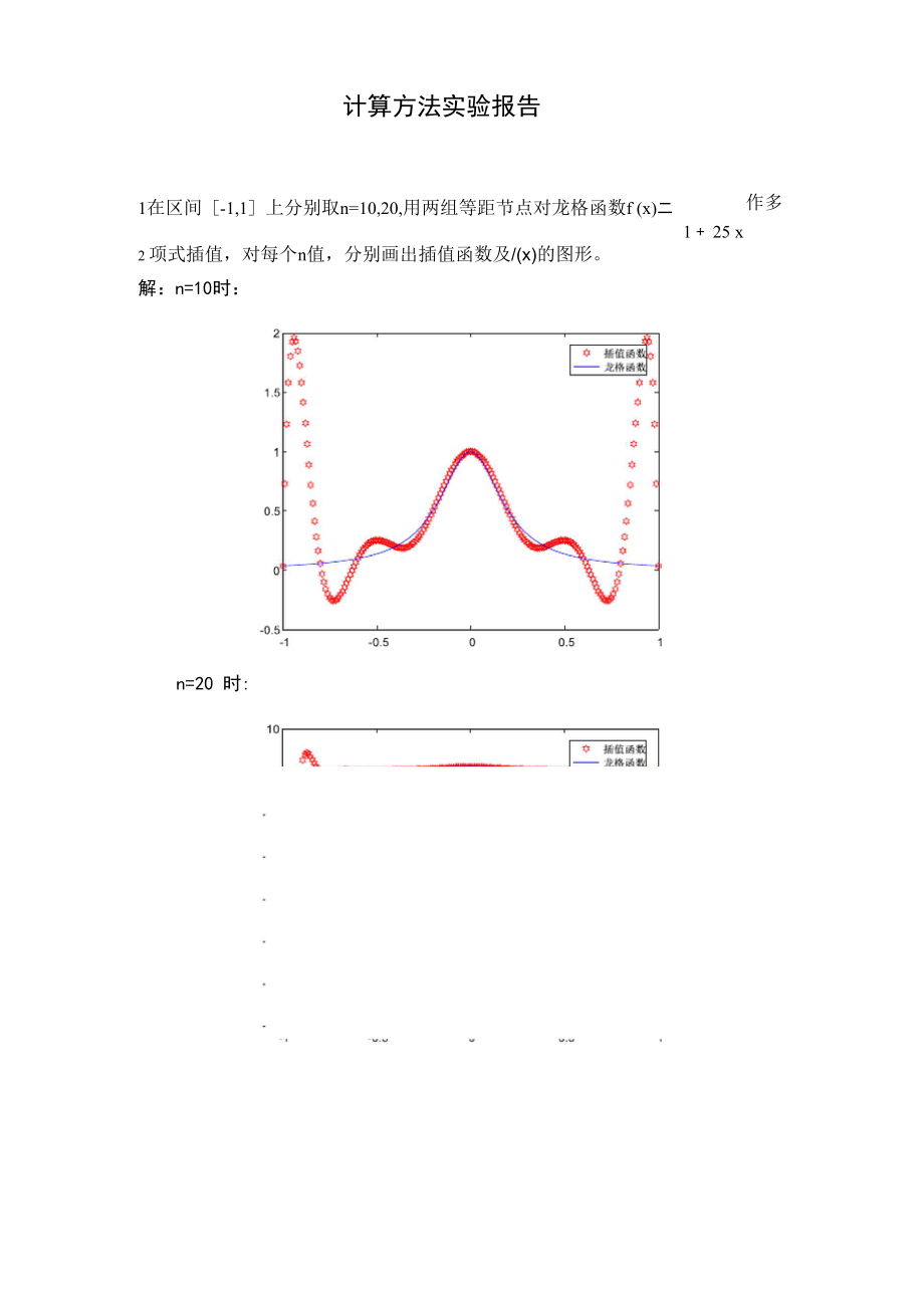 计算方法实验+编程代码_第1页