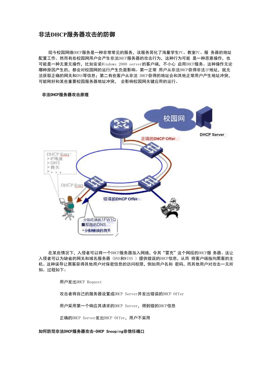 非法DHCP服务器攻击的防御_第1页