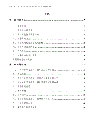 石阡县关于成立新能源电池研发公司可行性研究报告_模板参考