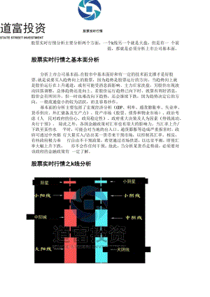 股票实时行情