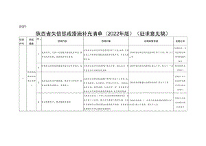 《陕西省失信惩戒措施补充清单（2022年版）》