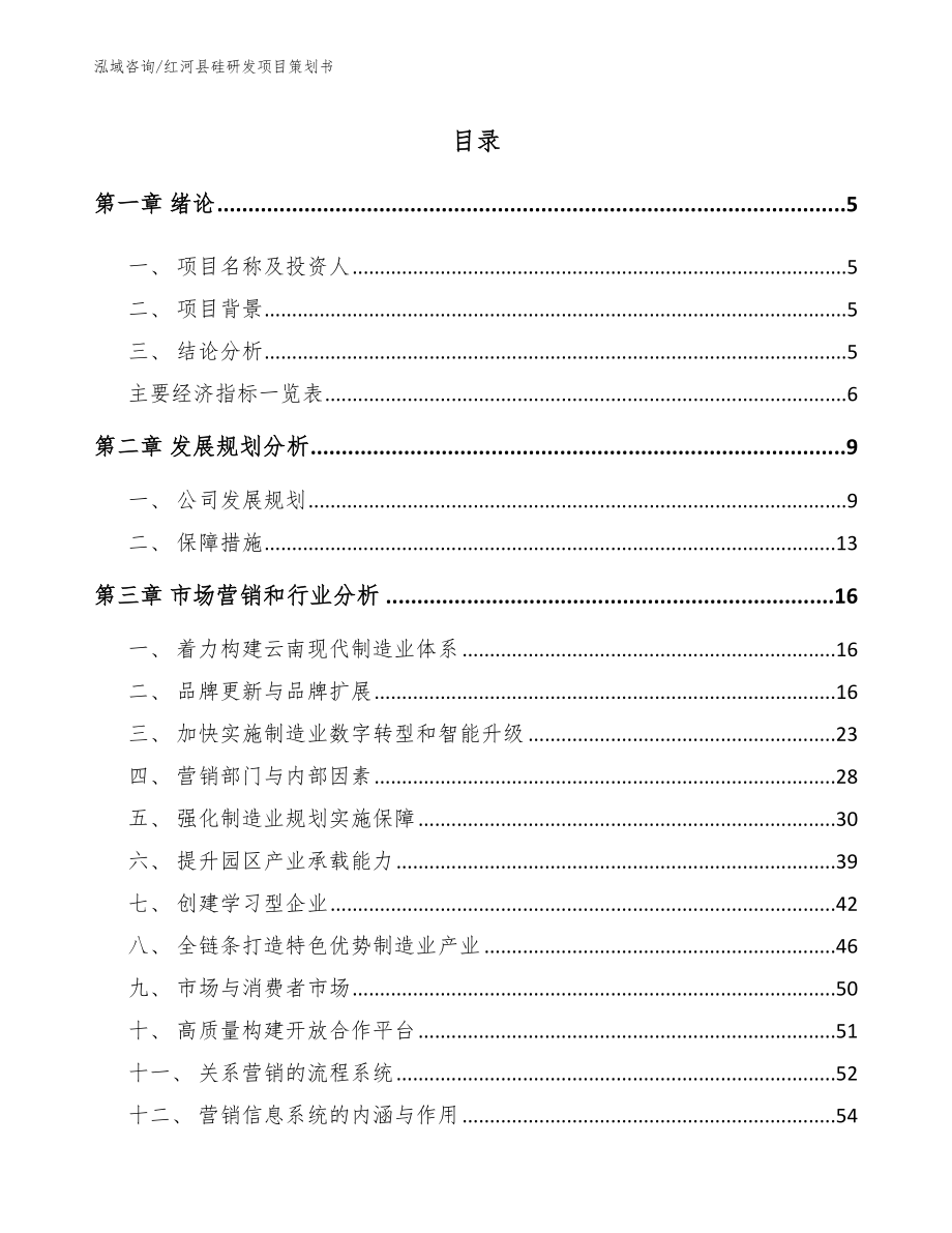 红河县硅研发项目策划书_第1页