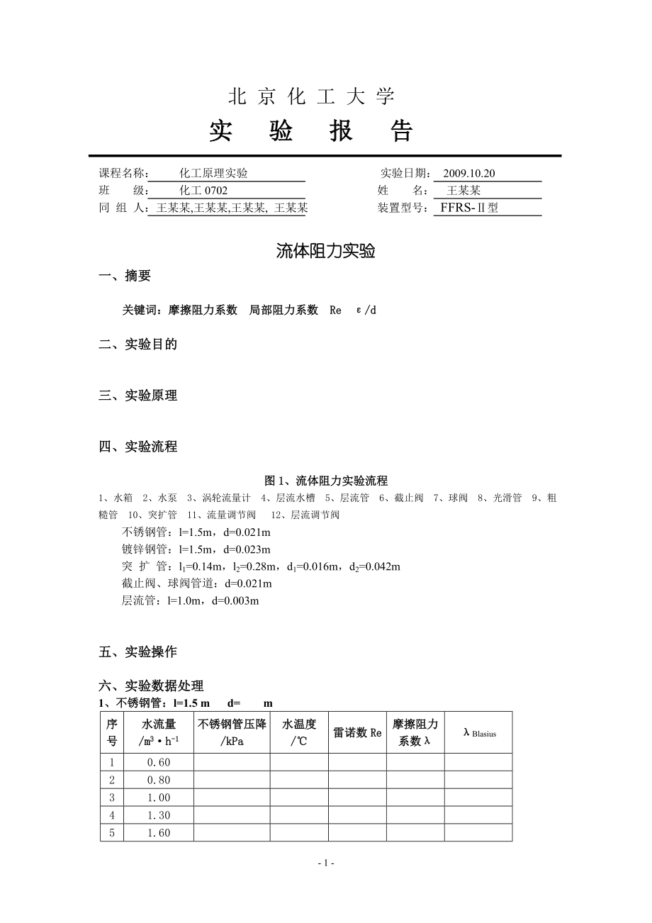 化工原理实验报告_第1页