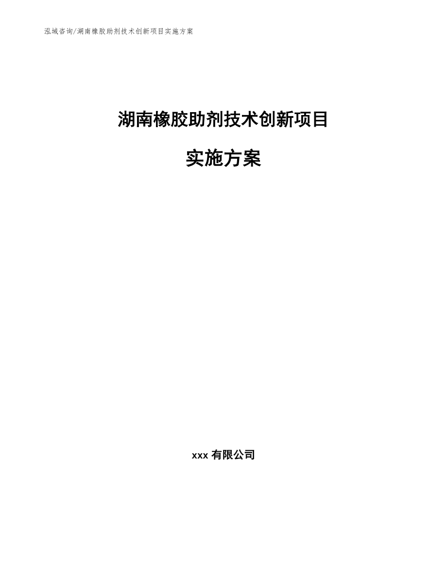 湖南橡胶助剂技术创新项目实施方案【模板】_第1页