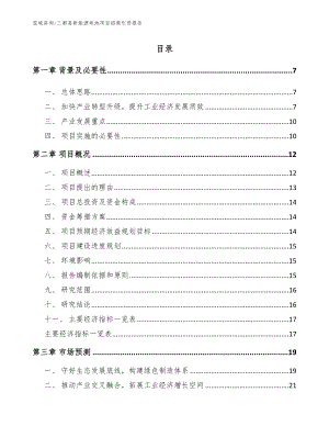 三都县新能源电池项目招商引资报告（模板范文）