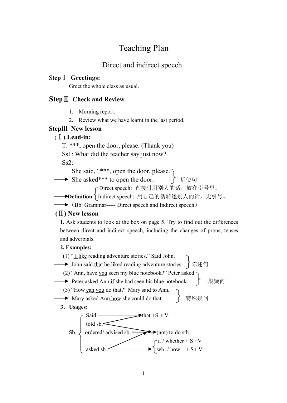 Direct and indirect speech_第1页