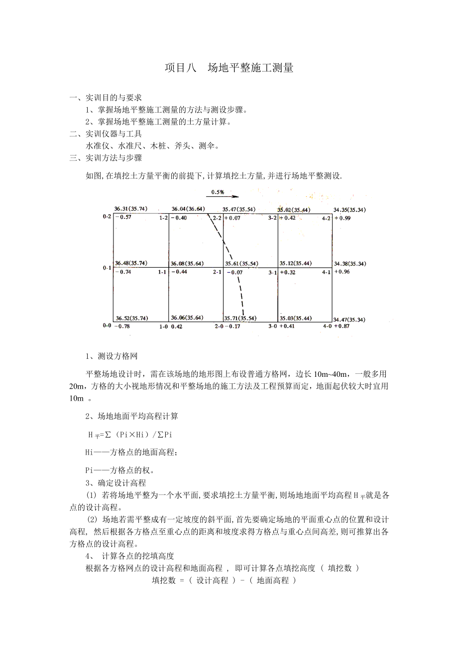 场地平整施工测量_第1页