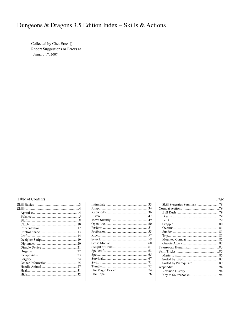 dungeons dragons 3rd edition index - kindredcircle_第1页