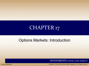 投资学英文教学课件：Chap017 Options Markets Introduction