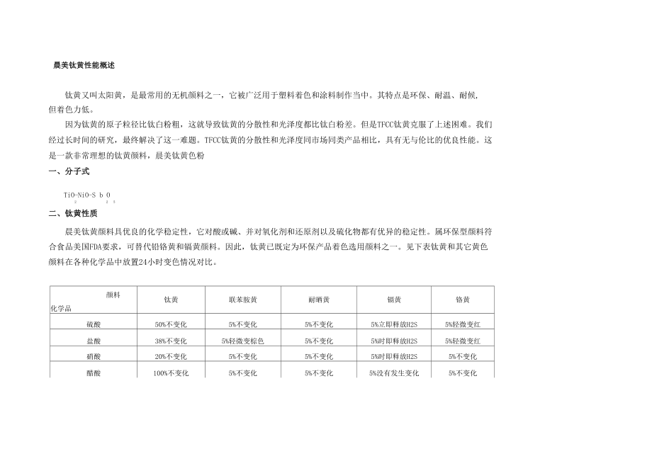 钛黄性能概述_第1页