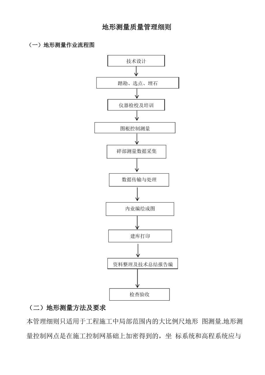 地形测量质量管理细则_第1页