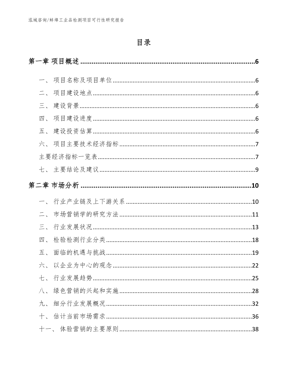 蚌埠工业品检测项目可行性研究报告_模板范文_第1页