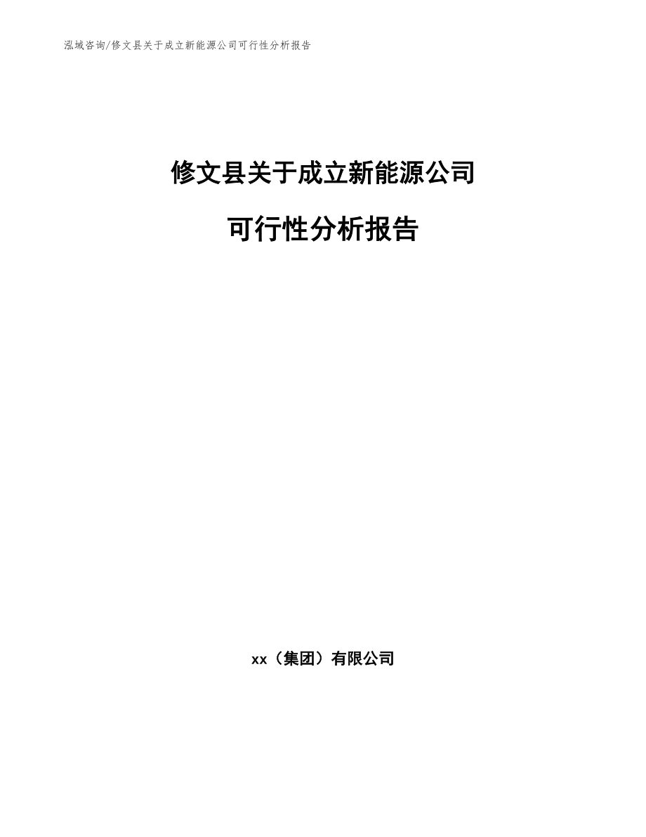 修文县关于成立新能源公司可行性分析报告_模板范文_第1页