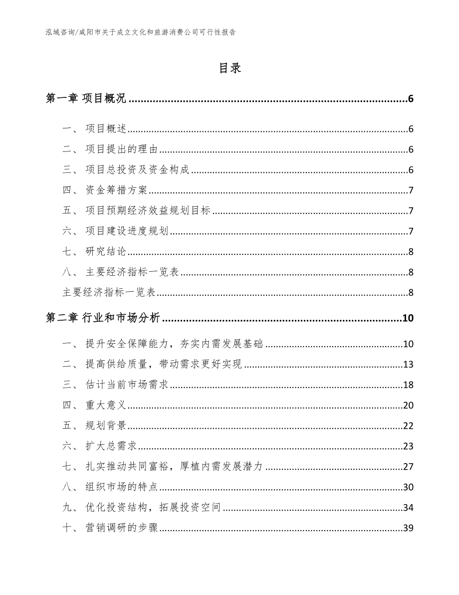 咸阳市关于成立文化和旅游消费公司可行性报告_第1页