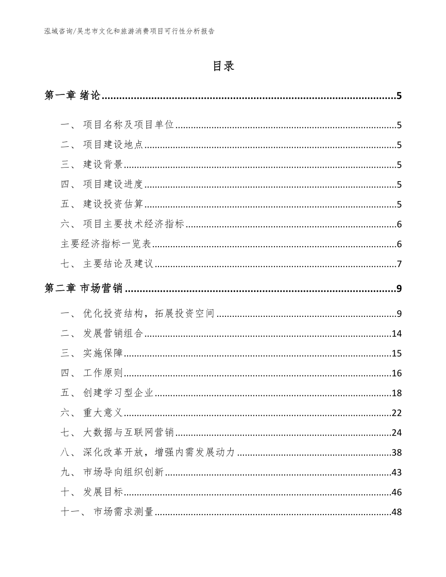 吴忠市文化和旅游消费项目可行性分析报告_第1页