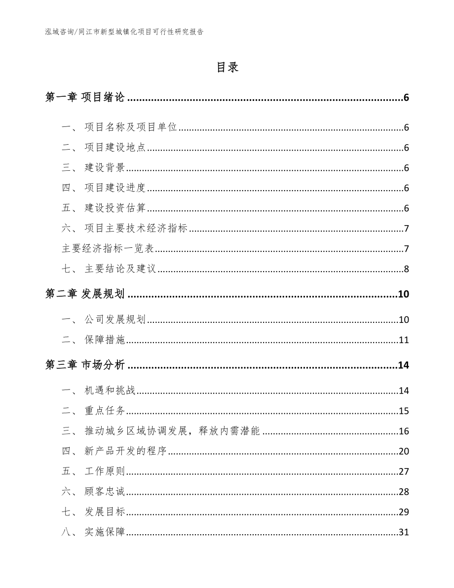 同江市新型城镇化项目可行性研究报告（参考模板）_第1页