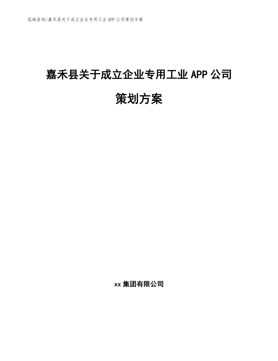 嘉禾县关于成立企业专用工业APP公司策划方案_参考范文_第1页